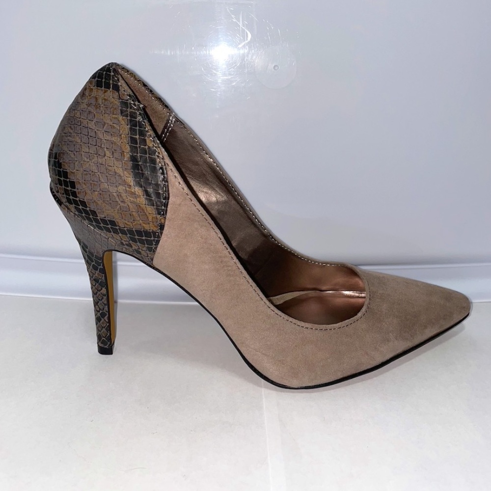 Asymmetrical Animal Print Heels